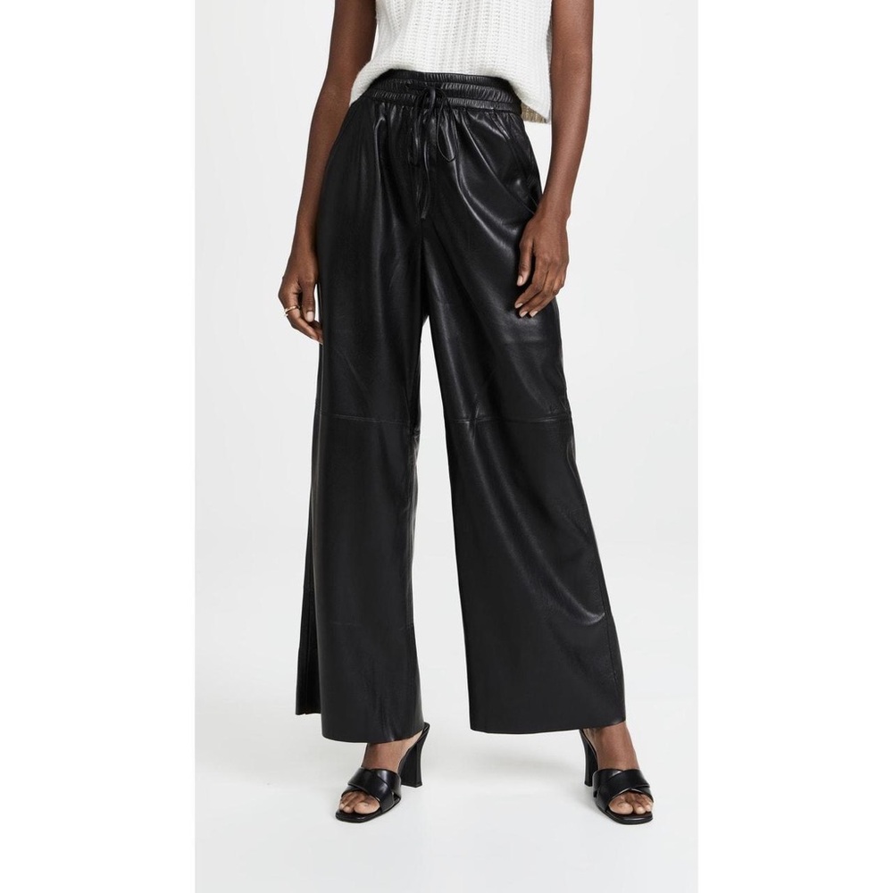 Good American Wide Leg Faux Leather Pants Size XL